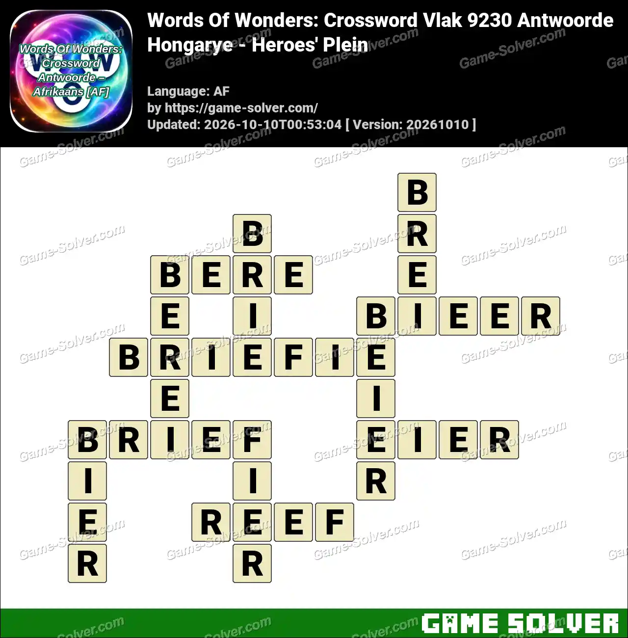 Words Of Wonders: Crossword Vlak 9230 Antwoorde – Hongarye – Heroes’ Plein